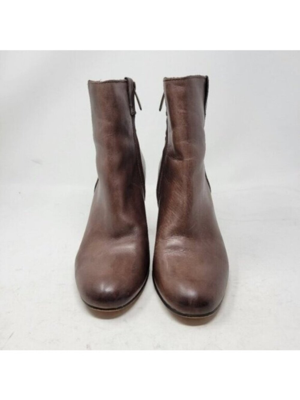 Sam Edelman | Fairfield Stacked Heel Dark Brown Leather Ankle Bootie - Picture 2 of 11